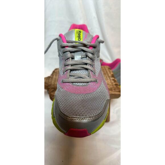 Reebok Zig Lite Ziglite Gray Hot Pink‎ Neon Green Running Shoes Sneakers Wmn's 8 - Picture 6 of 8
